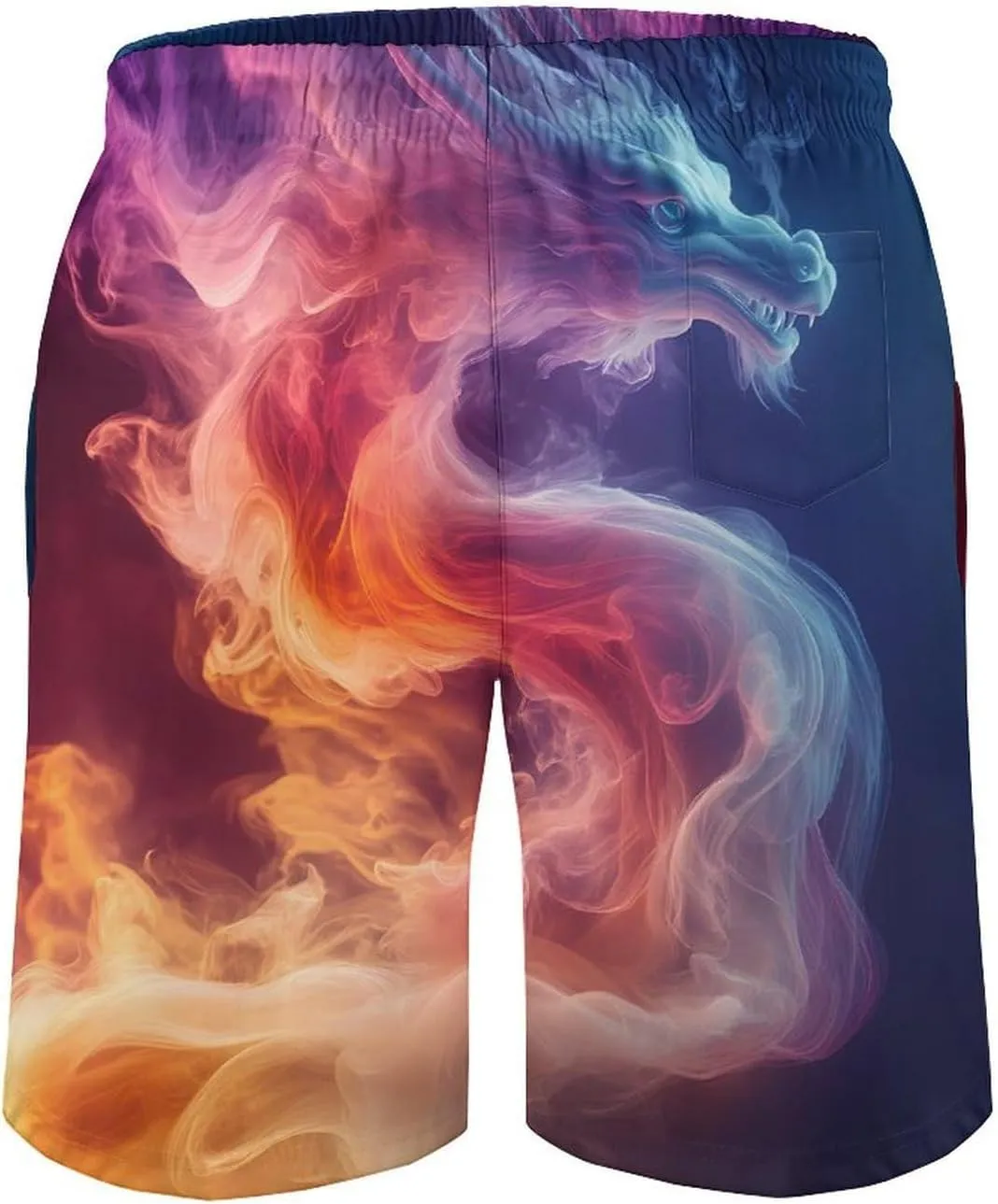 Smoke Dragon Men's Swim Trunks Casual Bathing Suit Board Shorts Hawaiian Beach Swimwear Swim Shorts