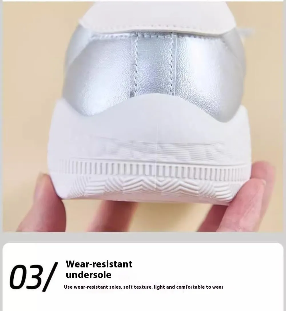 Sneakerina Lace-up Ballet Sneakers Women Girls Y2K Retro Lightweight Round Toes Slip On Breathable Non-Slip Sole Platform Tennis Sneakers Preppy Back to School Gifts Daughter Granddaughter