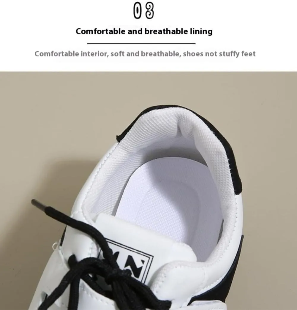 Sneakerina Lace-up Ballet Sneakers Women Girls Y2K Retro Straps Round Toes Slip On Breathable Non-Slip Chunky Sole Platform Leather Tennis Sneakers Preppy Back to School Gifts Daughter Granddaughter
