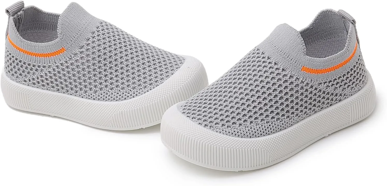 SOFMUO Baby Boys Girls Toddler Sneakers Kids Lightweight Knit Walking Shoes Mesh Breathable Tennis Trainers Shoe 1-3 Yrs…