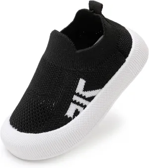 SOFMUO Baby Boys Girls Toddler Sneakers Kids Lightweight Knit Walking Shoes Mesh Breathable Tennis Trainers Shoe 1-3 Yrs…