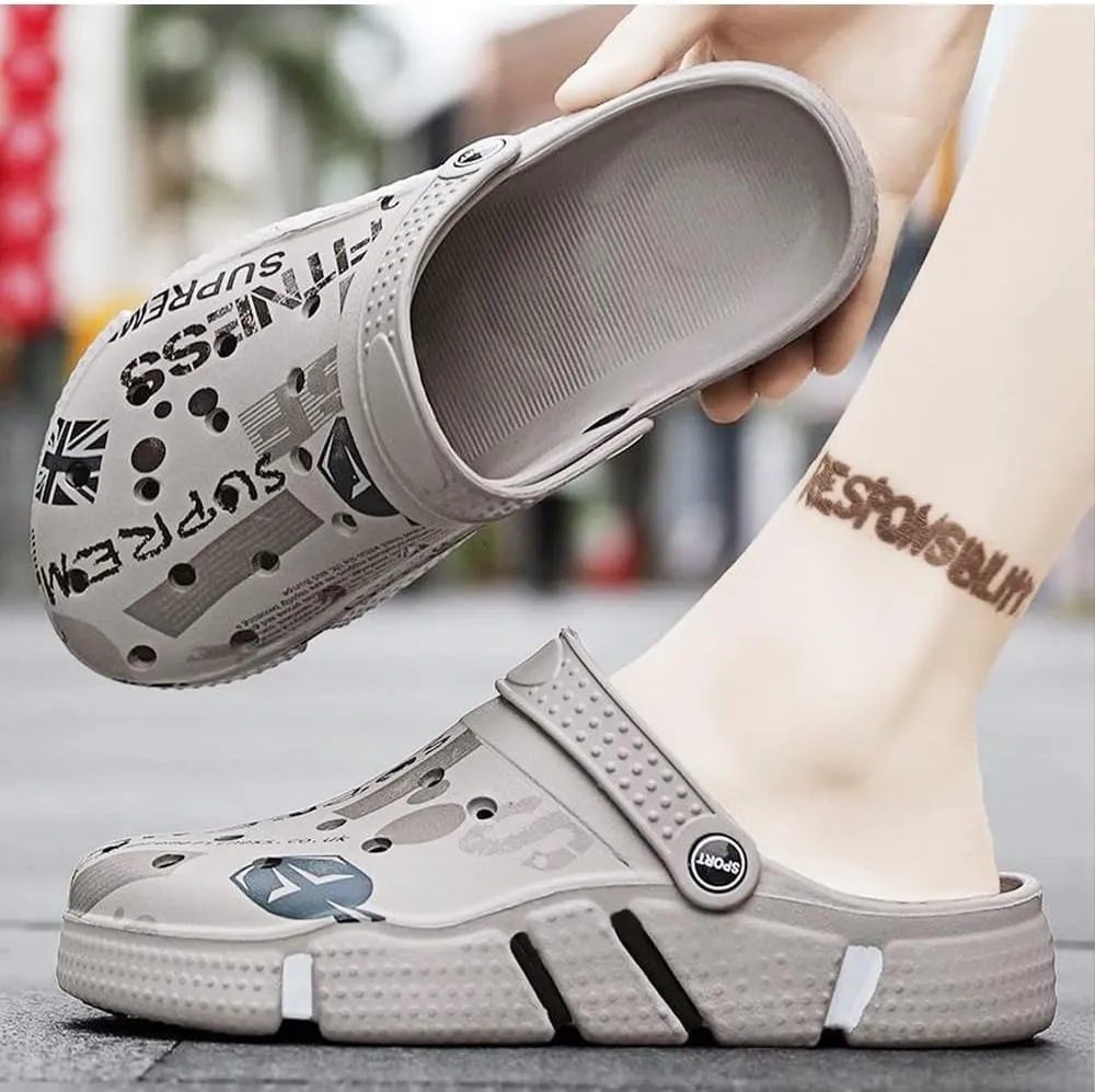 Solaud Men and Women Unisex Garden Clogs Shoes Quick-Drying Breathable Comfortable Summer Beach Slippers Sandals