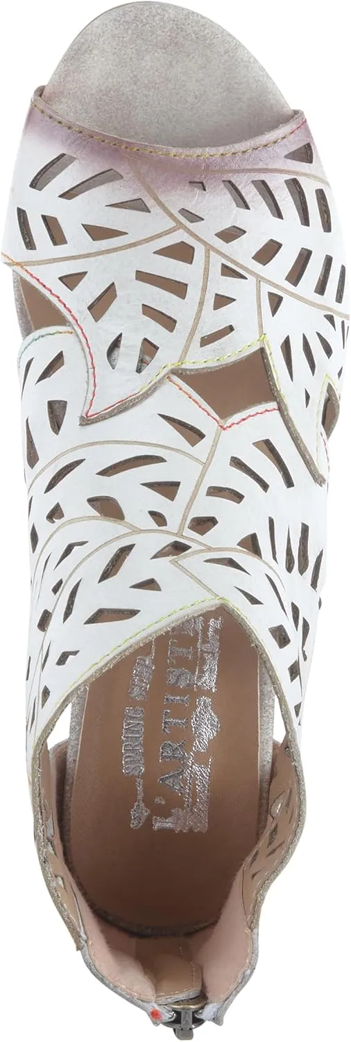 Spring Step L'Artiste Icon Sandals for Women - Ladies Casual Flats Platform Sandal - Hand Painting Summer Shoes for Womens