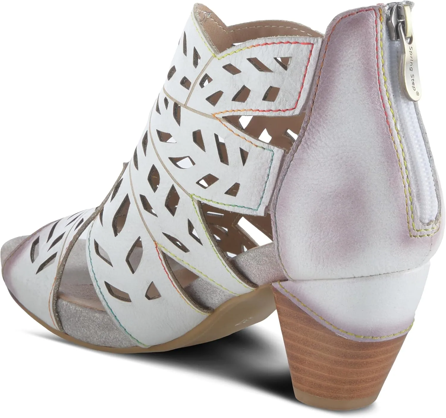 Spring Step L'Artiste Icon Sandals for Women - Ladies Casual Flats Platform Sandal - Hand Painting Summer Shoes for Womens