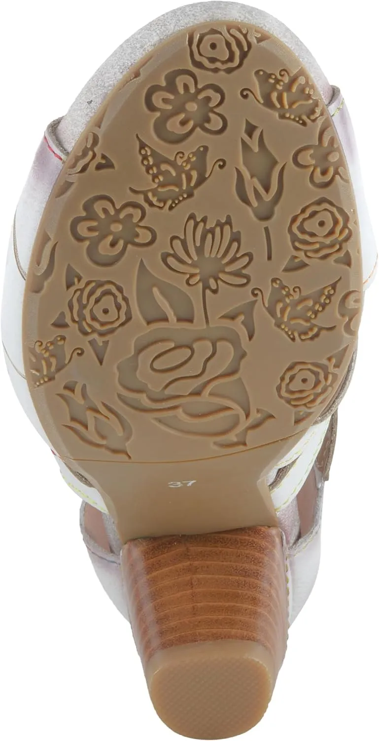 Spring Step L'Artiste Icon Sandals for Women - Ladies Casual Flats Platform Sandal - Hand Painting Summer Shoes for Womens