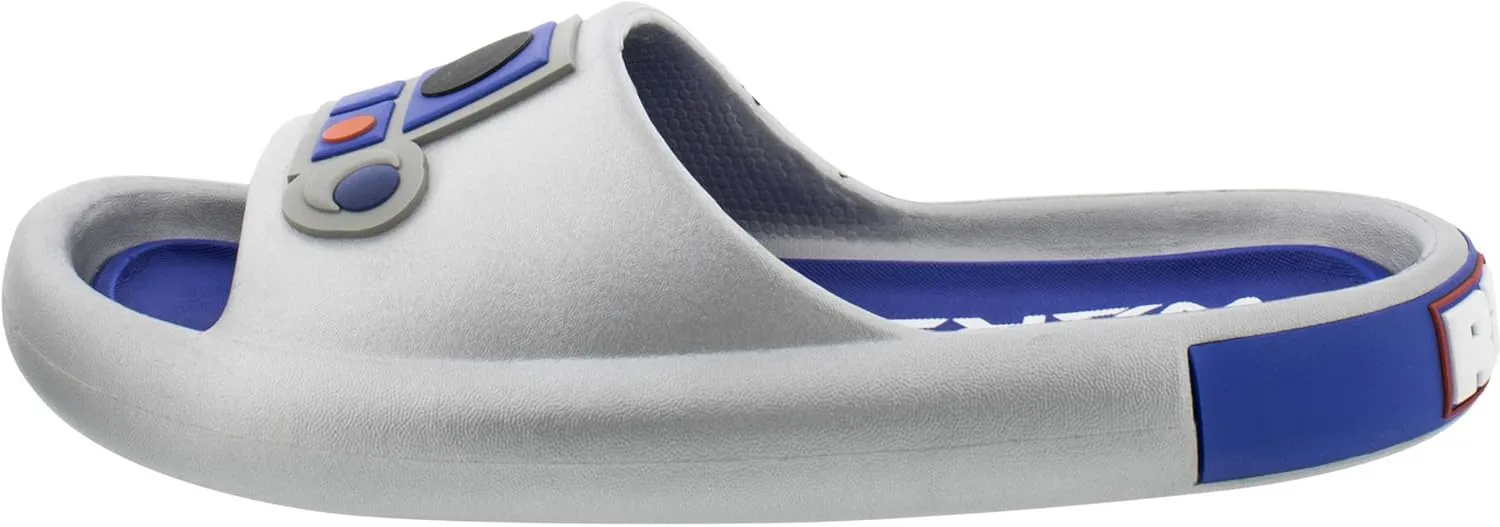 Star Wars R2-D2 Metallic Men's Cloud Comfort Slide Sandals