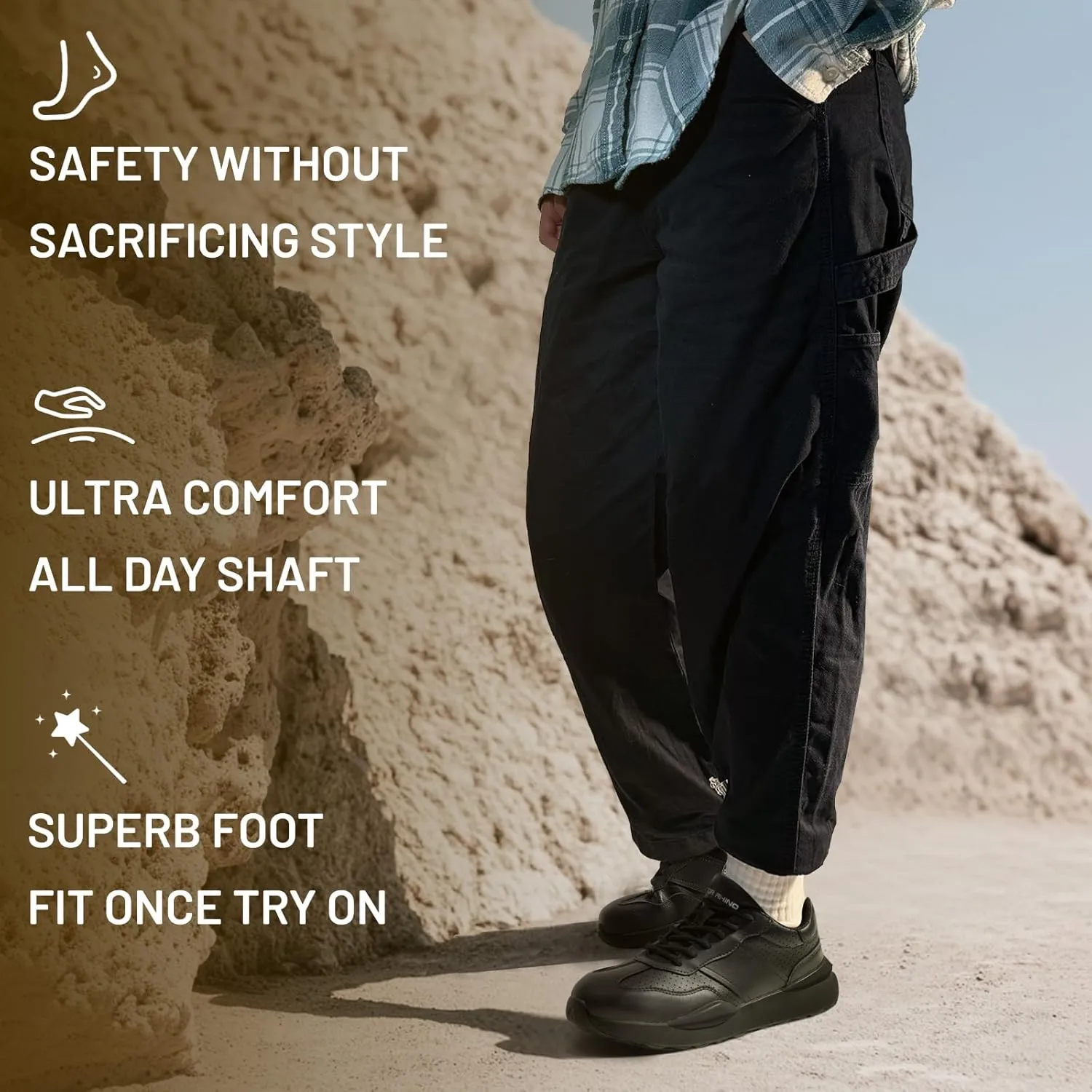 Steel Toe Shoes for Women Comfortable Lightweight Memory Foam Work Shoes Women's Indestructible Composite Toe Construction Safety Sneakers