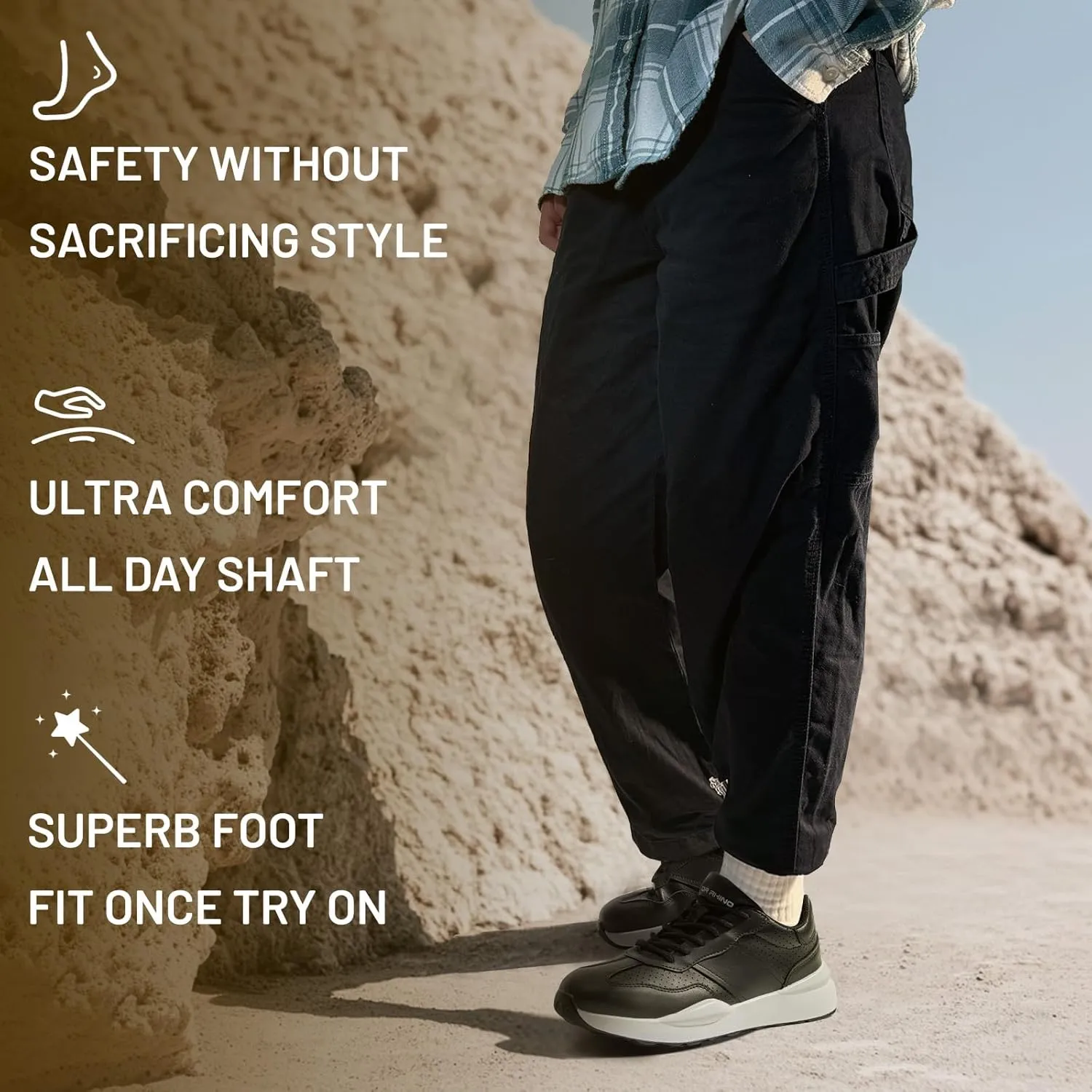 Steel Toe Shoes for Women Comfortable Lightweight Memory Foam Work Shoes Women's Indestructible Composite Toe Construction Safety Sneakers