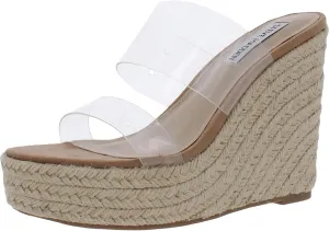 Steve Madden Sunrise Wedge Sandals for Women - Jute Wrapped Wedge Heel, Padded Footbed, and Open-Toe
