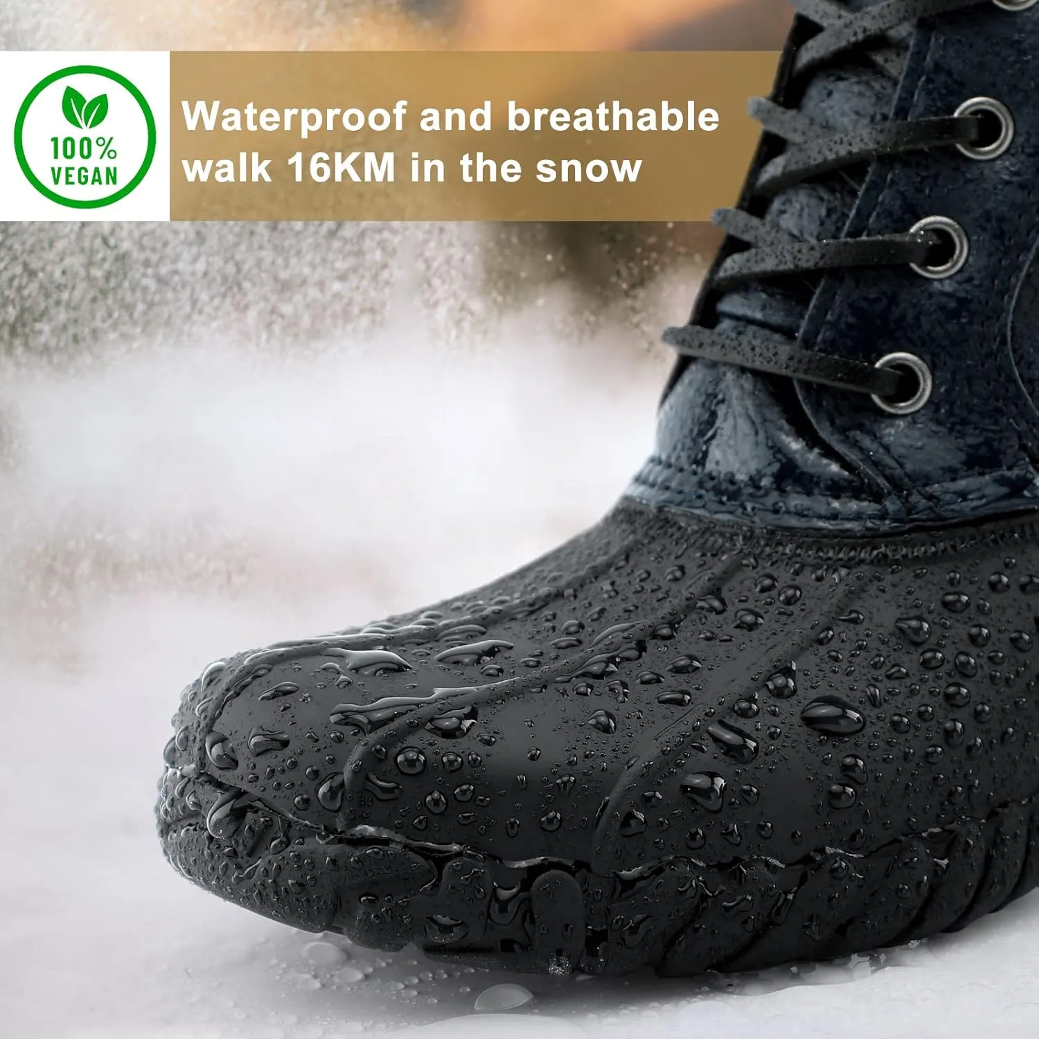 STQ Boy Duck Boots Kids Waterproof Snow Boots Insulated Winter Boots (Little/Big Kid)
