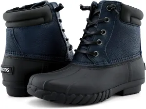 STQ Boy Duck Boots Kids Waterproof Snow Boots Insulated Winter Boots (Little/Big Kid)