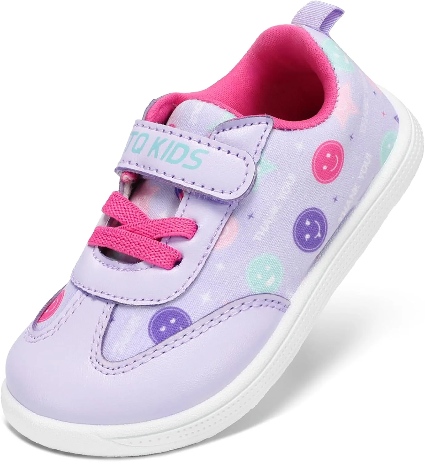 STQ Toddler Girls Boys Wide Toe Barefoot Shoes Kids Walking Tennis Comfort Sneakers Lightweight Breathable Gym Shoe