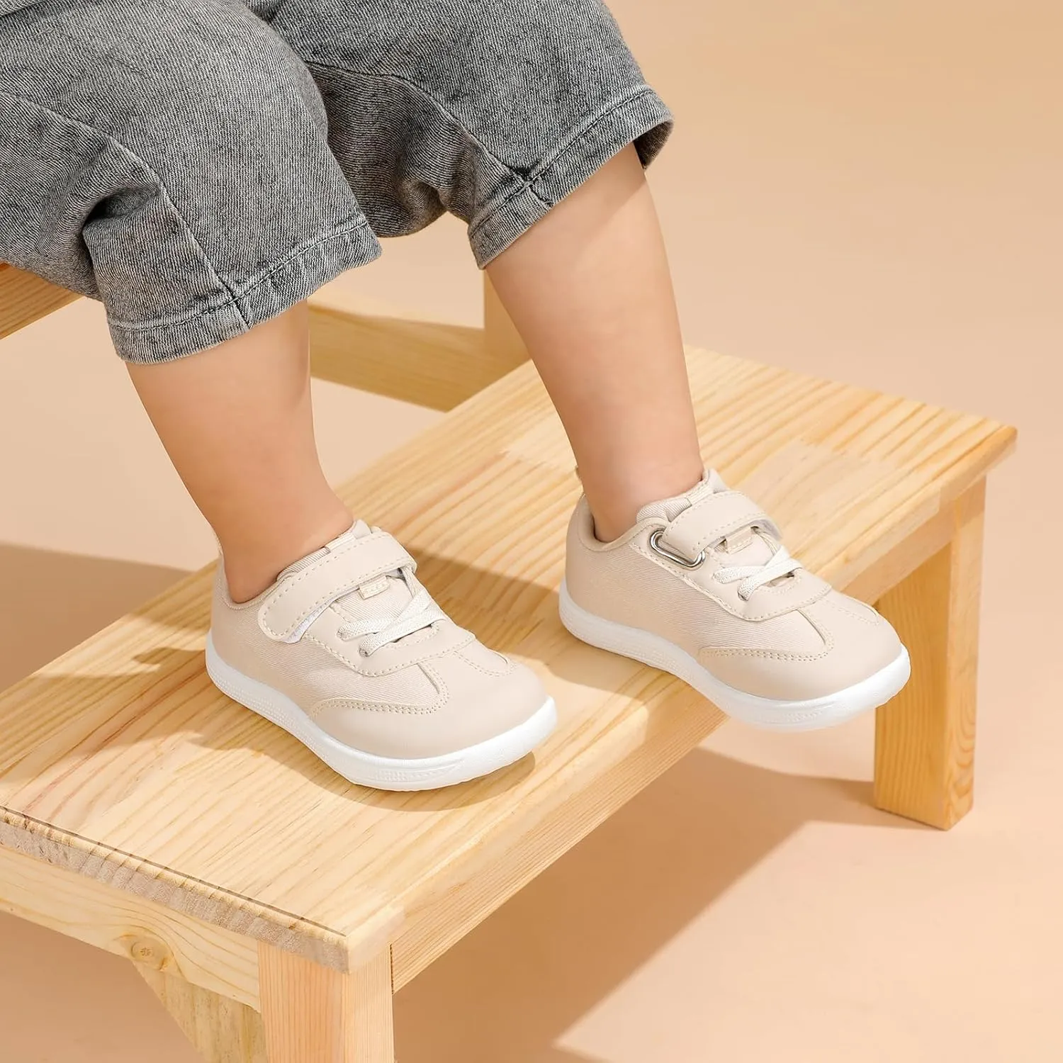 STQ Toddler Girls Boys Wide Toe Barefoot Shoes Kids Walking Tennis Comfort Sneakers Lightweight Breathable Gym Shoe