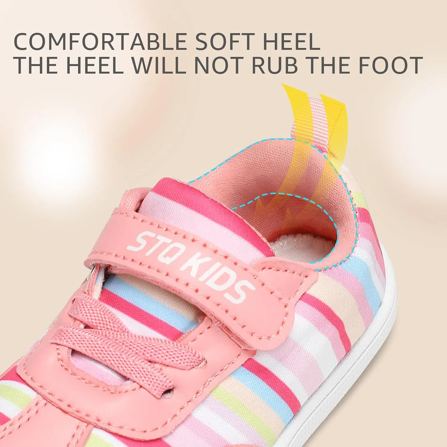 STQ Toddler Girls Boys Wide Toe Barefoot Shoes Kids Walking Tennis Comfort Sneakers Lightweight Breathable Gym Shoe