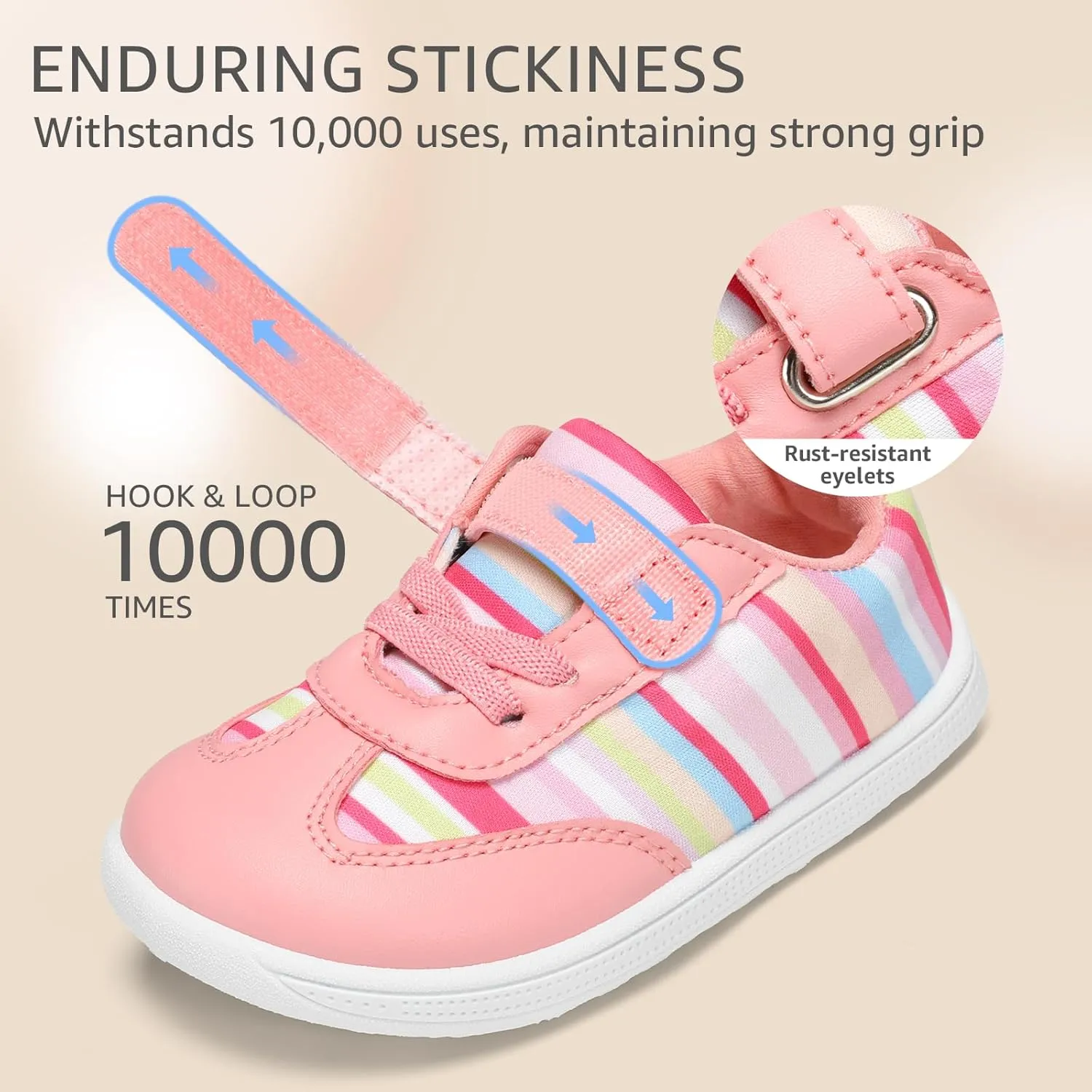 STQ Toddler Girls Boys Wide Toe Barefoot Shoes Kids Walking Tennis Comfort Sneakers Lightweight Breathable Gym Shoe