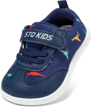 STQ Toddler Girls Boys Wide Toe Barefoot Shoes Kids Walking Tennis Comfort Sneakers Lightweight Breathable Gym Shoe