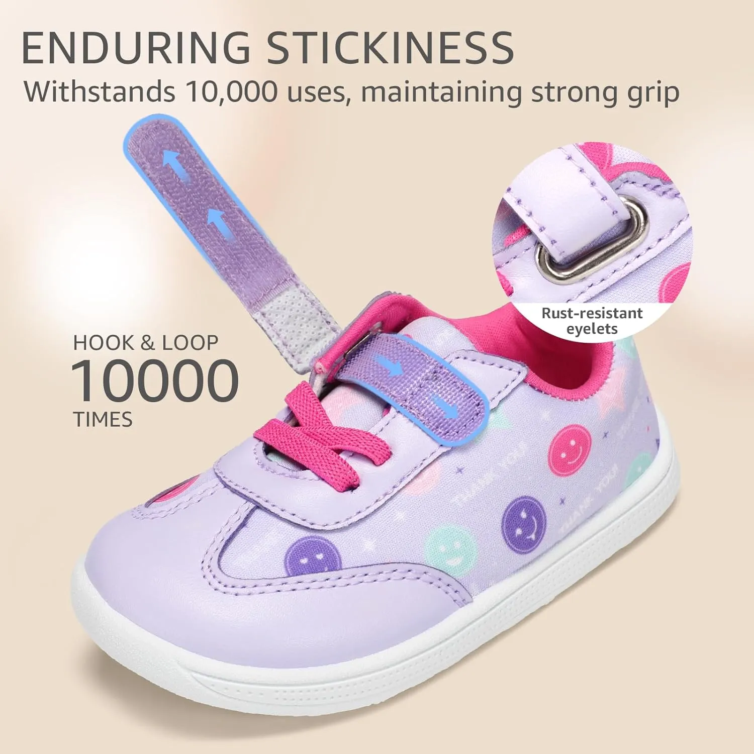 STQ Toddler Girls Boys Wide Toe Barefoot Shoes Kids Walking Tennis Comfort Sneakers Lightweight Breathable Gym Shoe