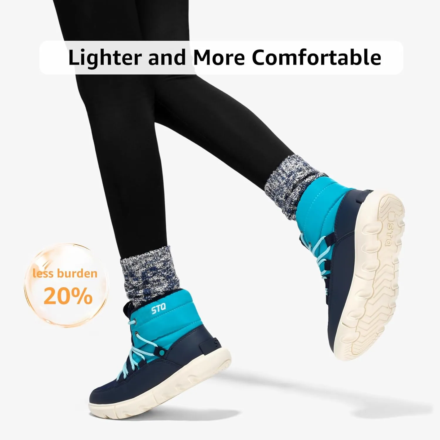 STQ Women Winter Boots with Insulated Insole | Warm & Cozy Winter Snow Boots for Women | Lightweight Non Slip Walking Boots Water Resistant