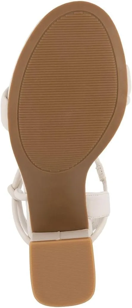 Sugar Women's Strappy Dress Sandals – Slip-On Block Heel Heels for Women, Open Toe Evening Party Shoes with Sparkly or Smooth Finish