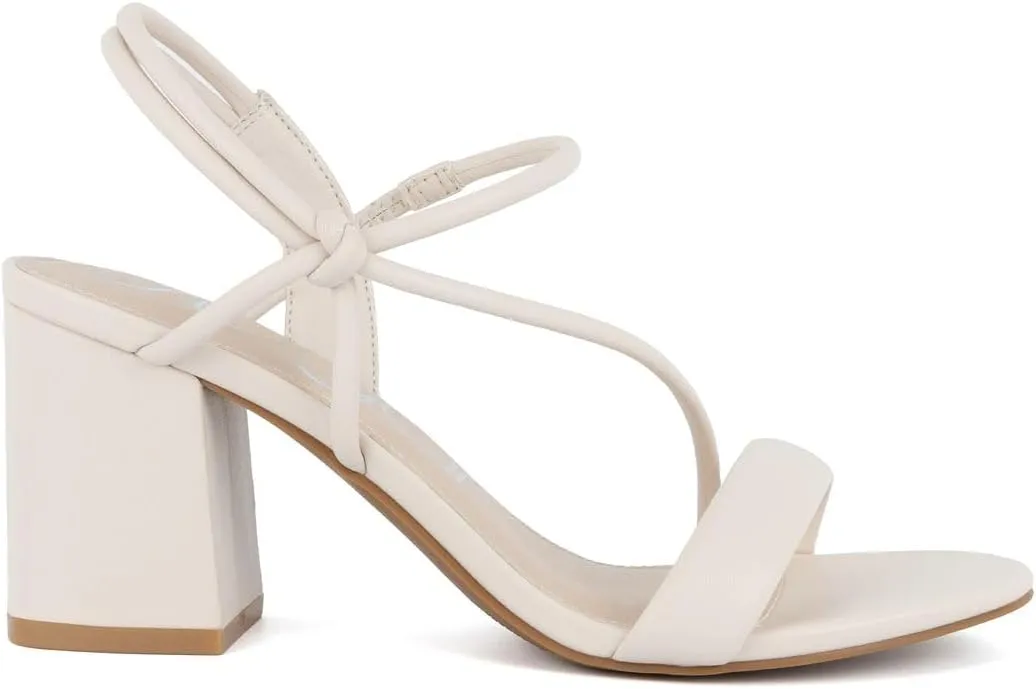 Sugar Women's Strappy Dress Sandals – Slip-On Block Heel Heels for Women, Open Toe Evening Party Shoes with Sparkly or Smooth Finish