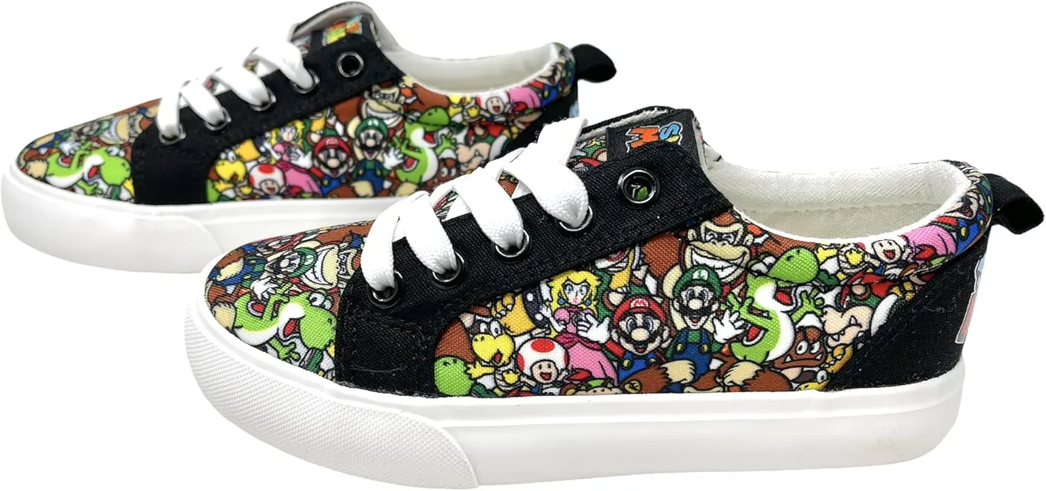 Super Mario Brothers Game Over Nintendo Boys Lace Up Shoes