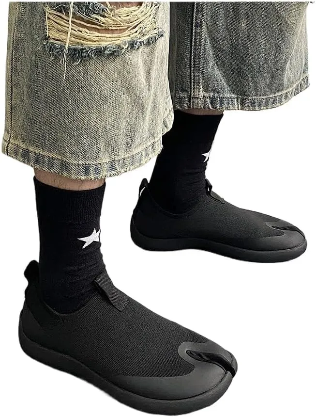 Tabi Shoes for Men Women Split Toe Loafers Alternative Non Slip Breathable Boots Corporate Goth Rave Grunge Cute Kawaii Fashion Trendy Elegant Dressy Pumps Office Business Summer Fall Outdoors