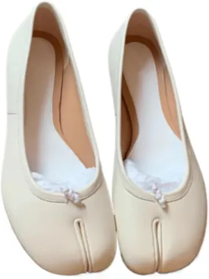 Tabi Shoes Loafers Ballet Flat Split Toe Slip on Women Girls - Kawaii Retro Cute Casual Comfortable Walking Lightweight Running Tennis & Racquet Sport Business Office Beach Travel Standing All Day