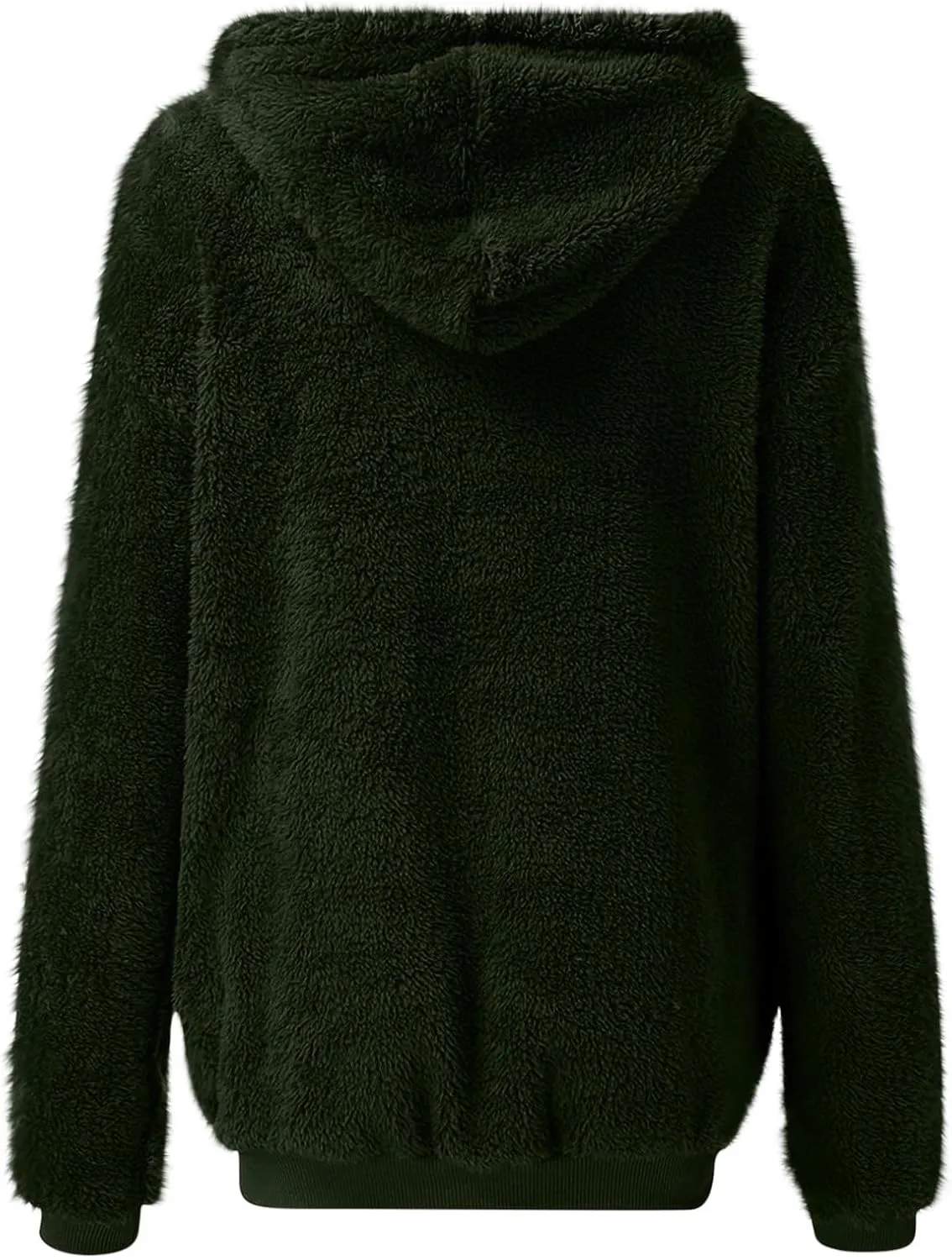 Teddy Coat For Women Plus Size Dressy Casual Fuzzy Fleece Sherpa Jacket Full Zip Up Hooded Fluffy Coats Outwear