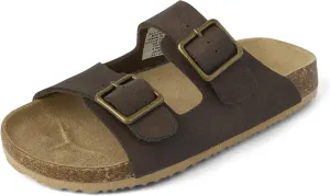 The Children's Place Boy's Casual Slip on Double Buckle Slide Sandals
