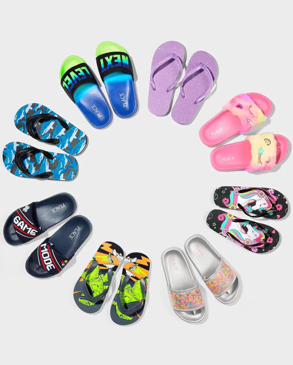The Children's Place Girls Everday Slip on Slide Sandals
