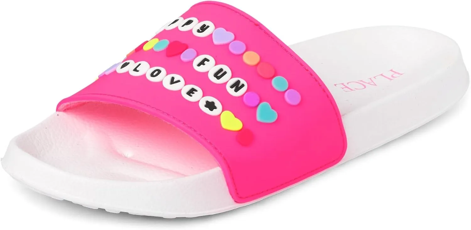 The Children's Place Girls Everday Slip on Slide Sandals