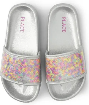 The Children's Place Girls Everday Slip on Slide Sandals