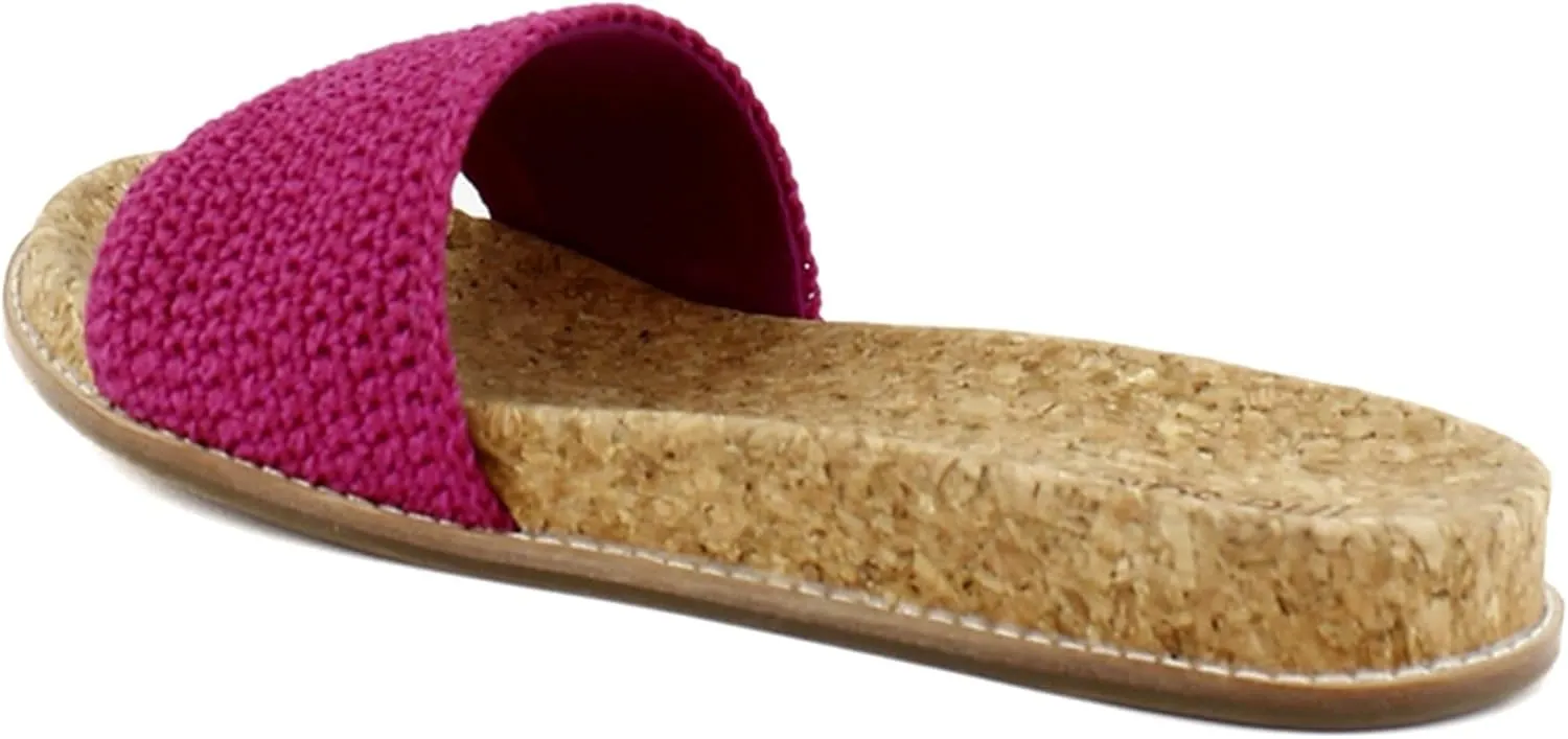 The Sak Mendocino Slide Sandal in Crochet, Slip On Sandals
