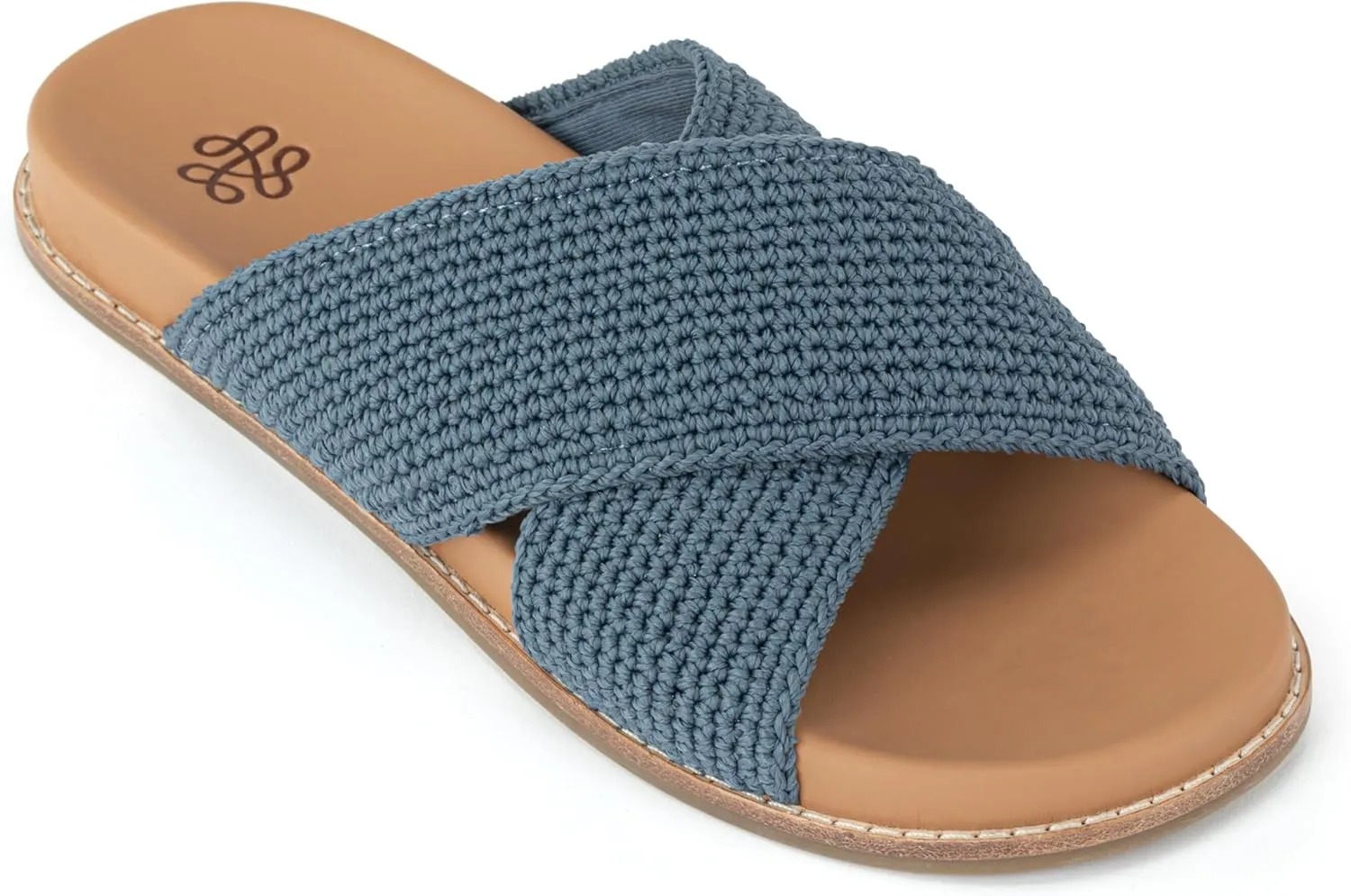 The Sak Penelope Slide Sandal - Women's Flat Fashion Slides with Soft Cushion Sole -Hand Crochet Slip On Sandals For Everyday