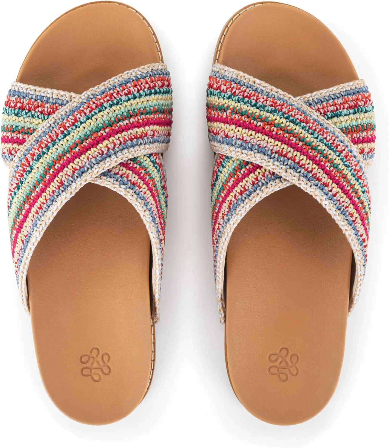 The Sak Penelope Slide Sandal - Women's Flat Fashion Slides with Soft Cushion Sole -Hand Crochet Slip On Sandals For Everyday