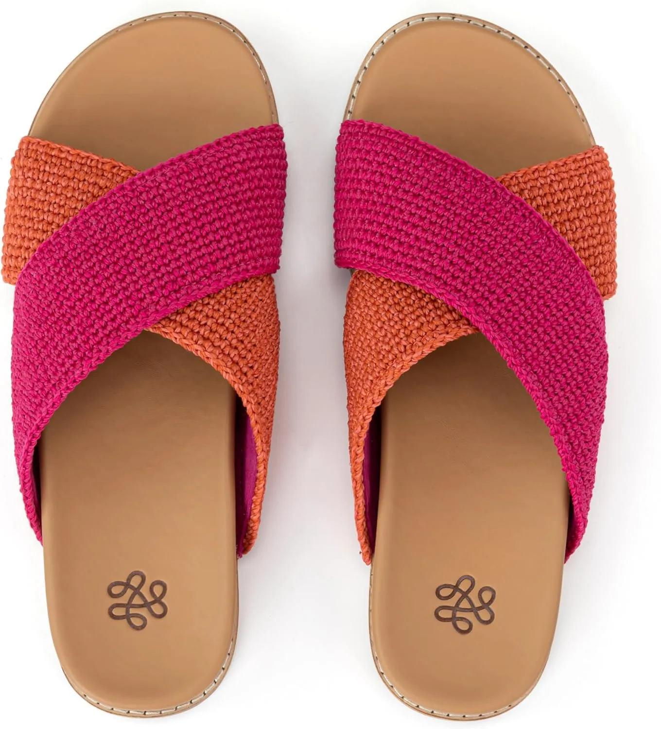 The Sak Penelope Slide Sandal - Women's Flat Fashion Slides with Soft Cushion Sole -Hand Crochet Slip On Sandals For Everyday