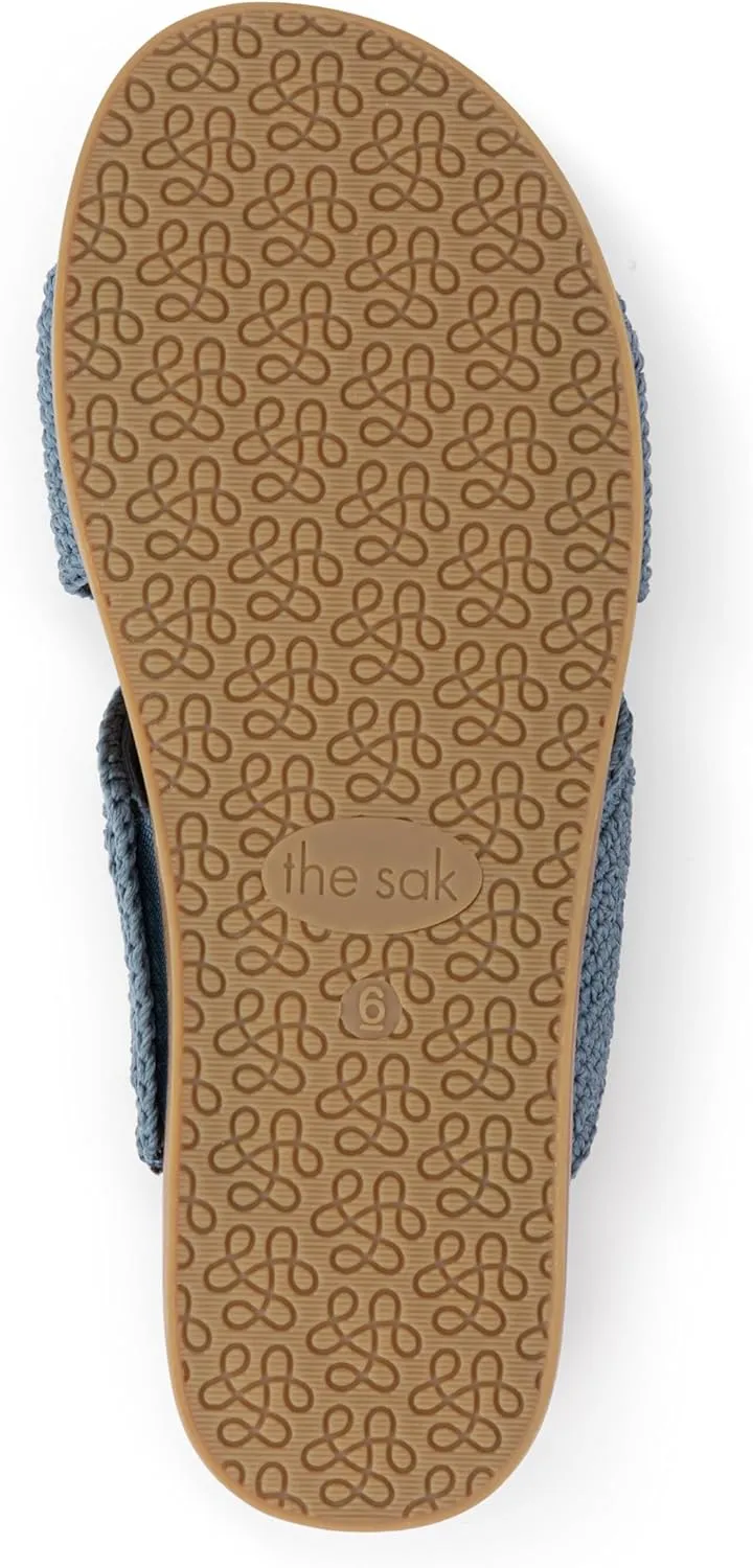 The Sak Penelope Slide Sandal - Women's Flat Fashion Slides with Soft Cushion Sole -Hand Crochet Slip On Sandals For Everyday
