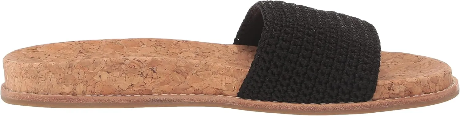 The Sak Women's Mendocino Slide Crochet, Slip On Sandals, Summer Open Toe Shoes