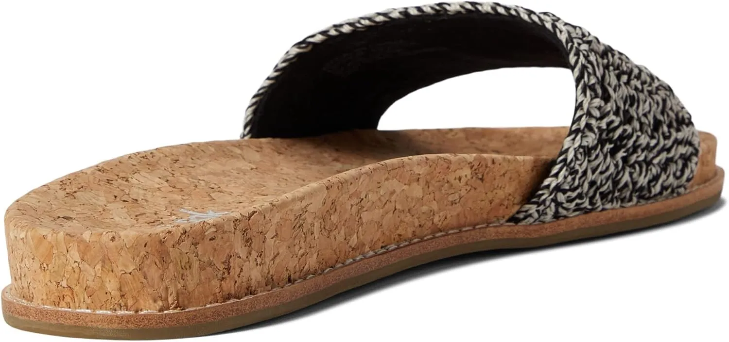 The Sak Women's Mendocino Slide Crochet, Slip On Sandals, Summer Open Toe Shoes
