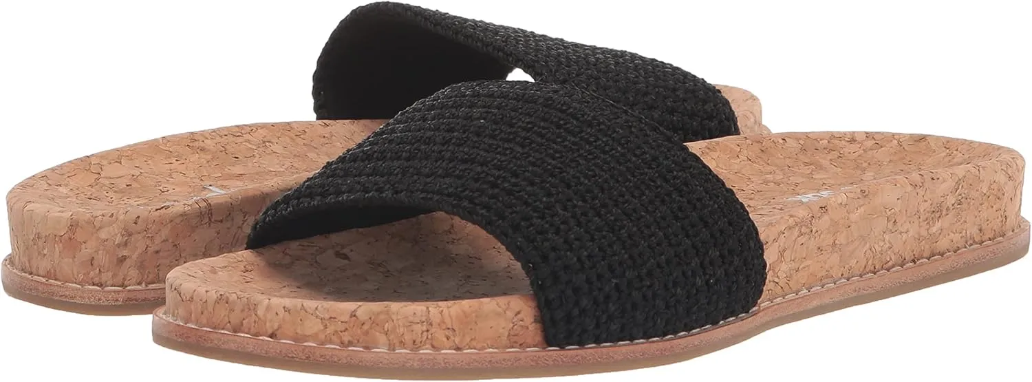 The Sak Women's Mendocino Slide Crochet, Slip On Sandals, Summer Open Toe Shoes
