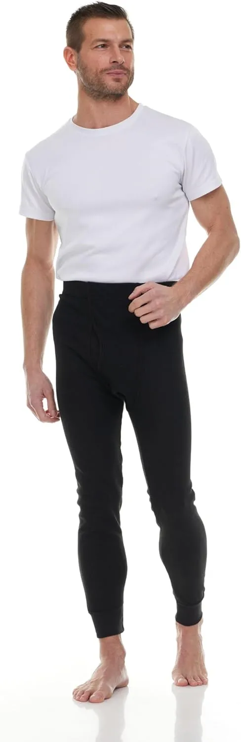 Thermal Pants for Men, Long Johns Mens Underwear Bulk Wholesale, Cotton, Solid Colors, Shelter Donations