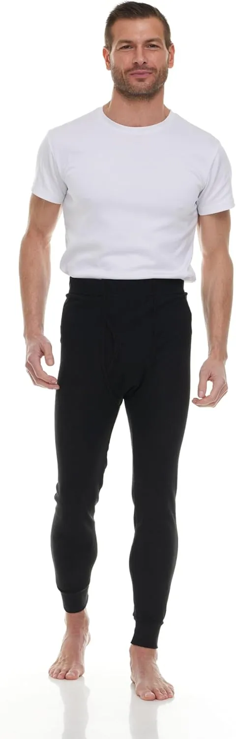 Thermal Pants for Men, Long Johns Mens Underwear Bulk Wholesale, Cotton, Solid Colors, Shelter Donations