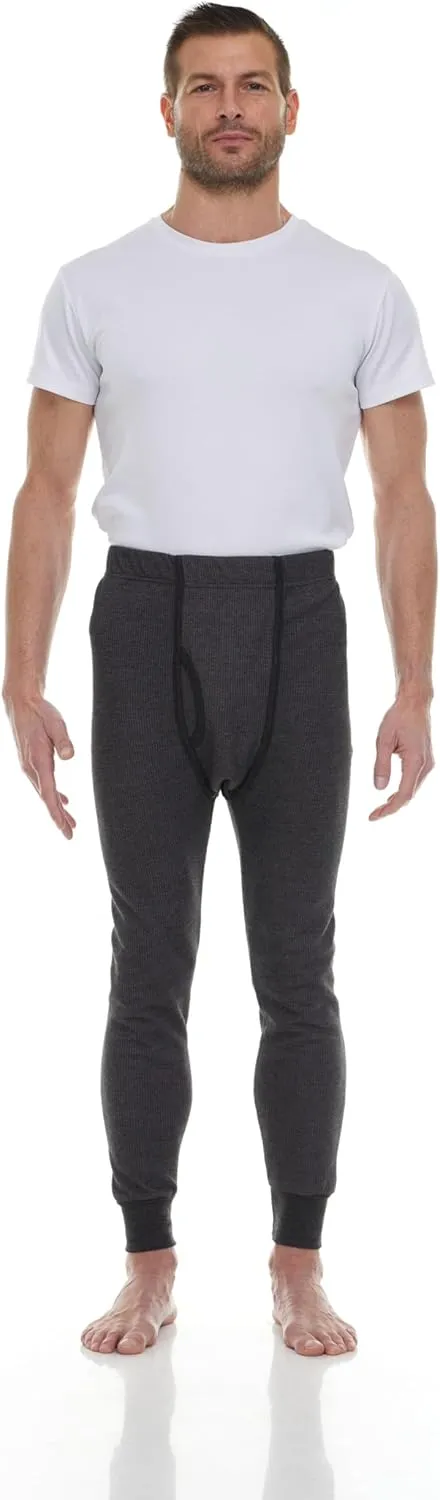 Thermal Pants for Men, Long Johns Mens Underwear Bulk Wholesale, Cotton, Solid Colors, Shelter Donations