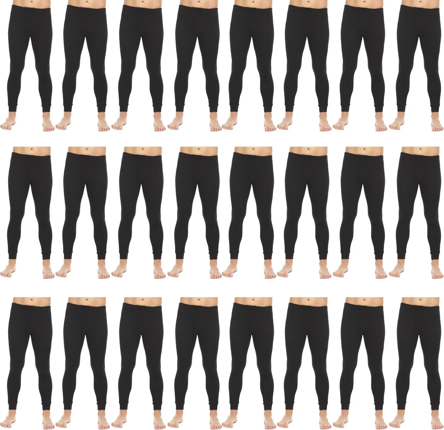 Thermal Pants for Men, Long Johns Mens Underwear Bulk Wholesale, Cotton, Solid Colors, Shelter Donations