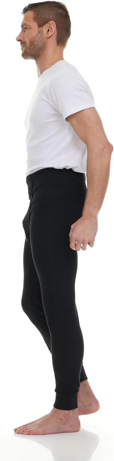 Thermal Pants for Men, Long Johns Mens Underwear Bulk Wholesale, Cotton, Solid Colors, Shelter Donations