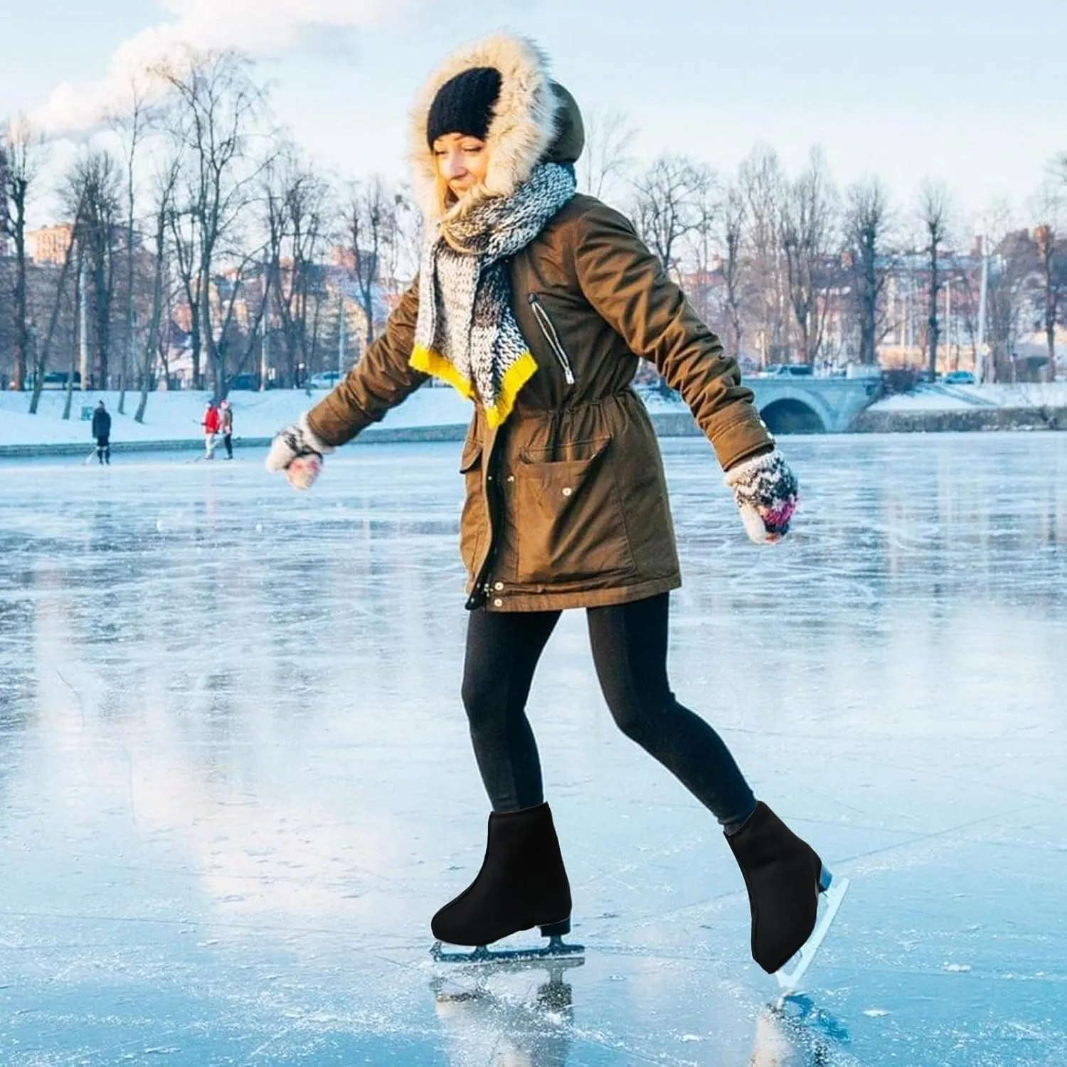 Thermal Skate Covers,Ice Figure Skating Boot Cover,Insulated Warm Skating Cover For Kids Youth Adults Men Women Boys Girls