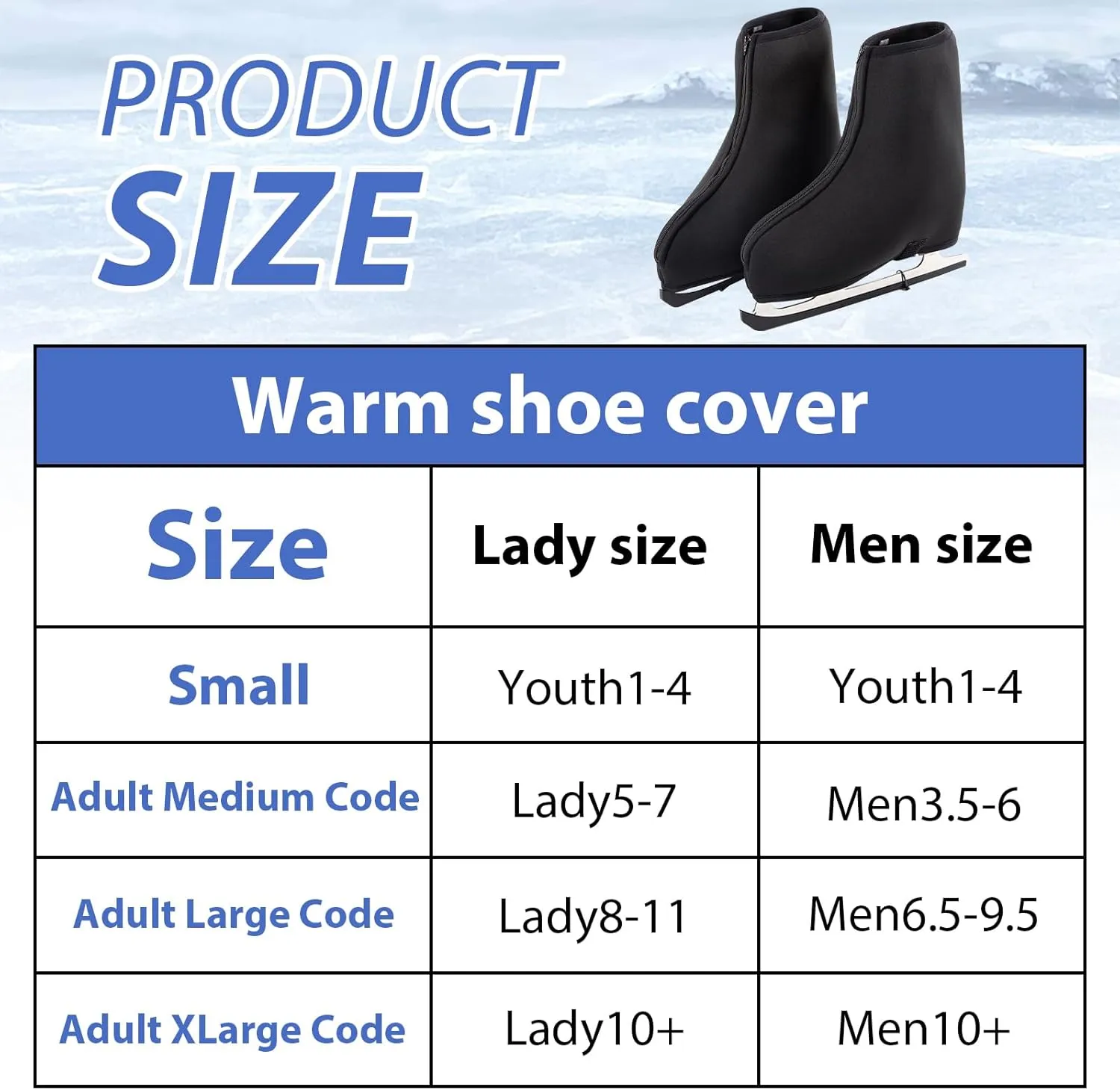 Thermal Skate Covers,Ice Figure Skating Boot Cover,Insulated Warm Skating Cover For Kids Youth Adults Men Women Boys Girls
