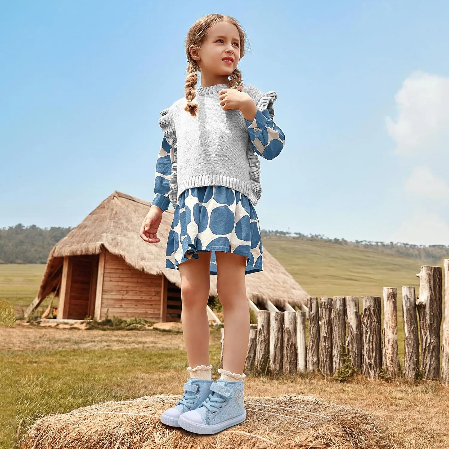 Toddler Girls Sneakers Kids High Top Casual Canvas Shoes with Sparkle Color Change Flipping Sequins