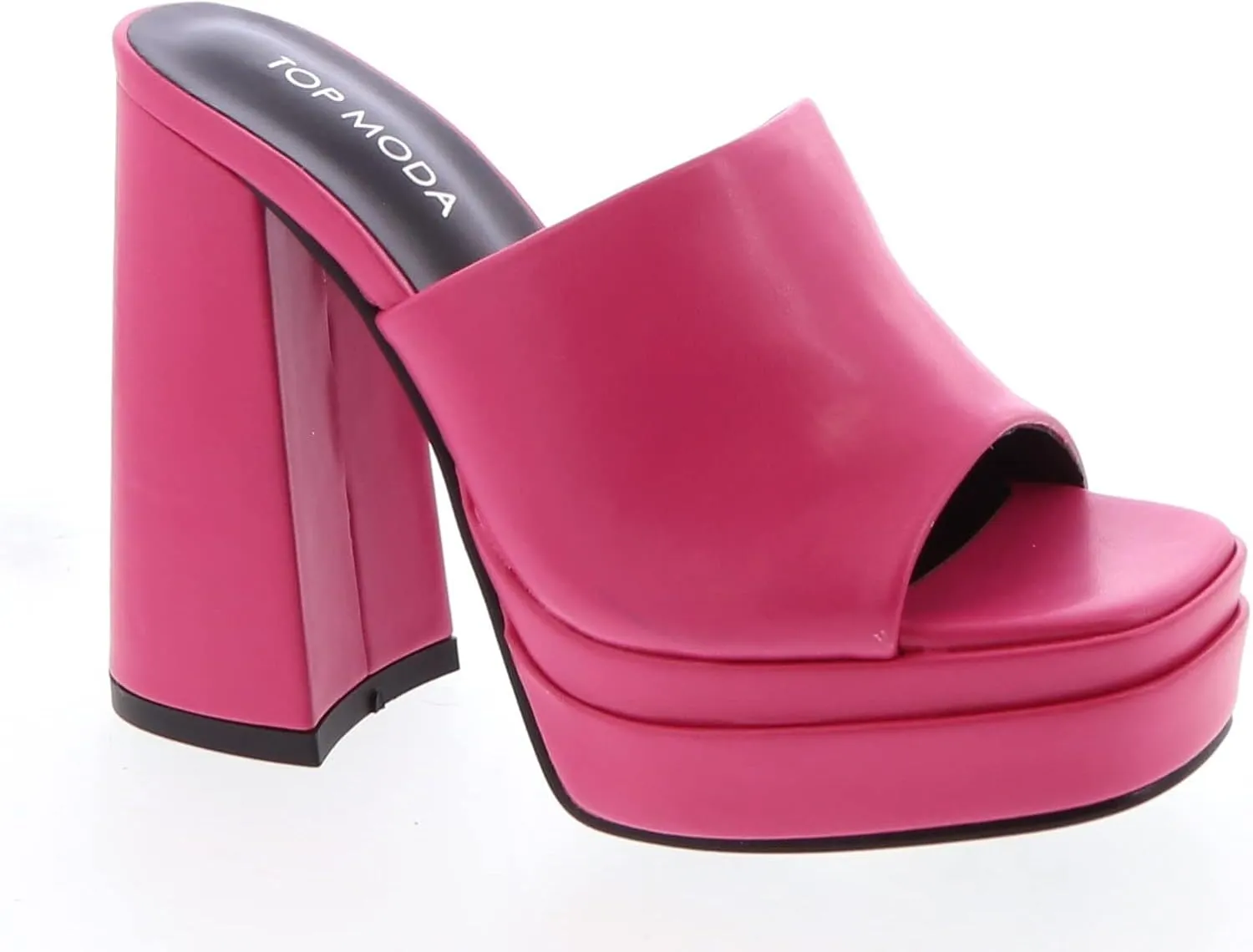 TOP Moda Womens Platform Slip On Chunky High Heel Sandals