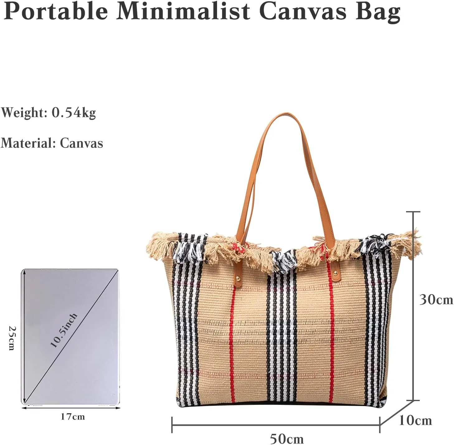 Tote Bag for Women Cute Canvas Shoulder Bag Summer Vibe Beach Bag Casual Handbag Bohemian Hobo Bag with Tassels